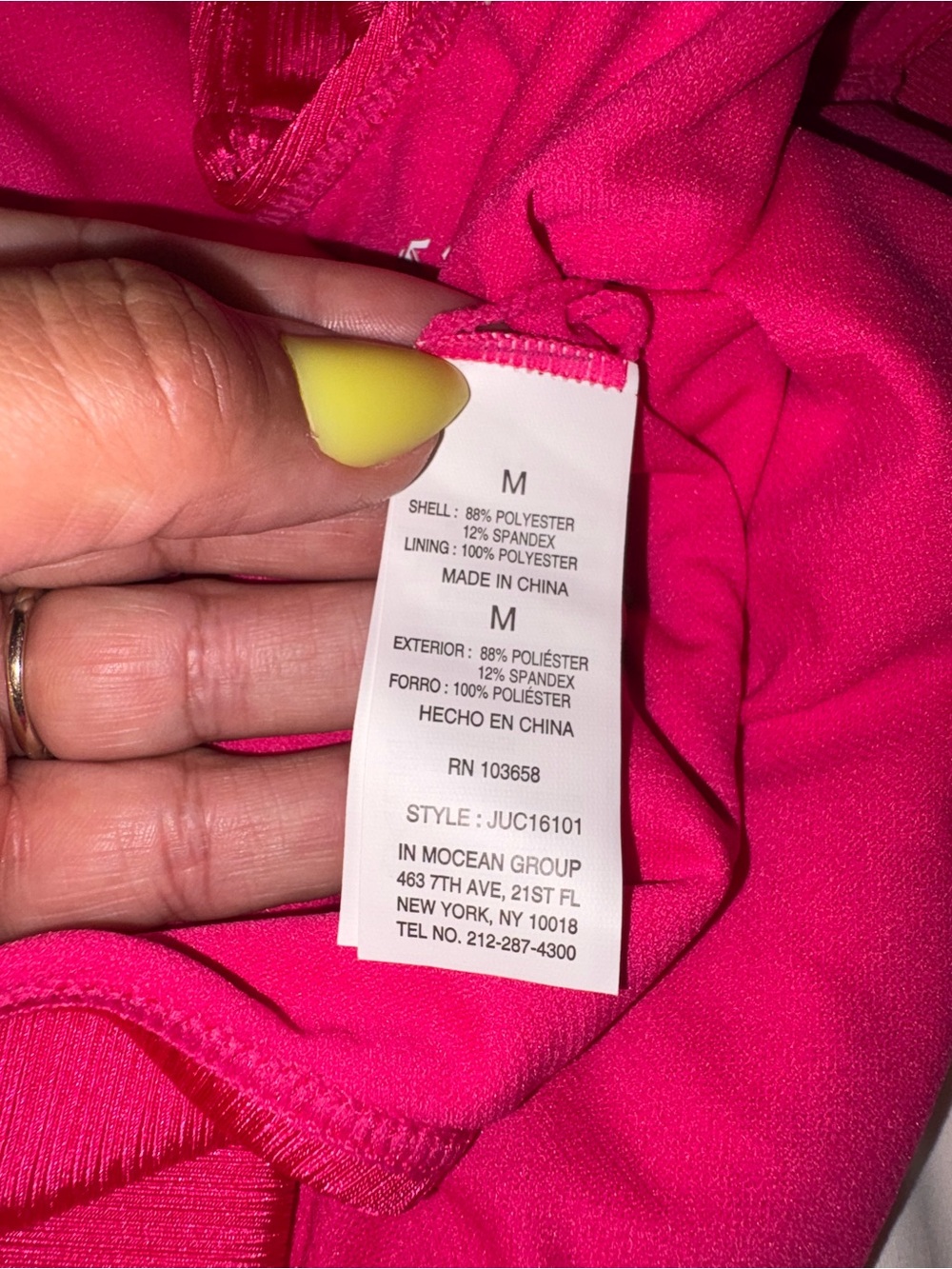 Juicy Couture Hot Pink/Fuchsia with JC shiny heart detail Swimsuit, M, NWT - Picture 16 of 16